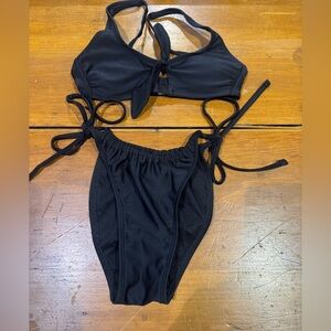 TARGET Xhilaration black string bikini - top size XS - Bottom is a medium